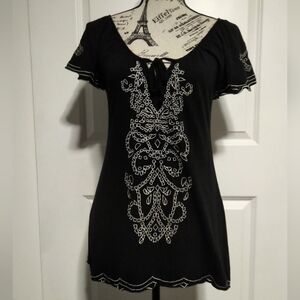 BCBGMaxAzria Elegant Black Dressy Top